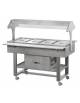 Carrello refrigerato in legno - 4 x GN 1/1 - Temp. -5 /+5 °C - Colore Cenere - cm148x112x141h