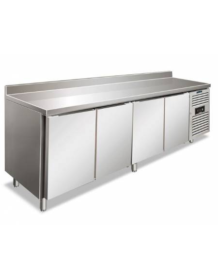 Tavolo refrigerato con alzatina 4 Porte cm. 223x70x85h