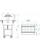 Carrello Caldo Bagnomaria N° 4 GN 1/1