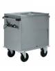 Carrello termico armadiato in acciaio inox, bagnomaria - 2 x 1/1GN - cm 96x68x92h