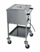 Carrello termico in acciaio inox con resistenza a secco 1x1/1 GN (senza acqua) cm 56x65x85h