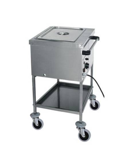 Carrello termico in acciaio inox con resistenza a secco 1x1/1 GN (senza acqua) cm 56x65x85h