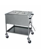 Carrello termico in acciaio inox con resistenza a secco 1x1/1 GN (senza acqua) cm 56x65x85h