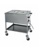 Carrello termico bagnomaria - temperatura +30° +90°C - CAPACITA' 2 BACINELLE GN 1/1 - potenza 2 kw - cm 84x65x85h