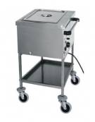 Carrello termico in acciaio inox con resistenza a secco 1x1/1 GN (senza acqua) cm 56x65x85h