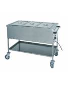 Carrello termico in acciaio inox con resistenza a secco 1x1/1 GN (senza acqua) cm 56x65x85h