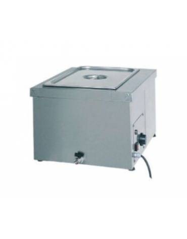 Tavola calda da banco inox bagnomaria - capacità 1x 1/1 GN cm 49x60x32 h