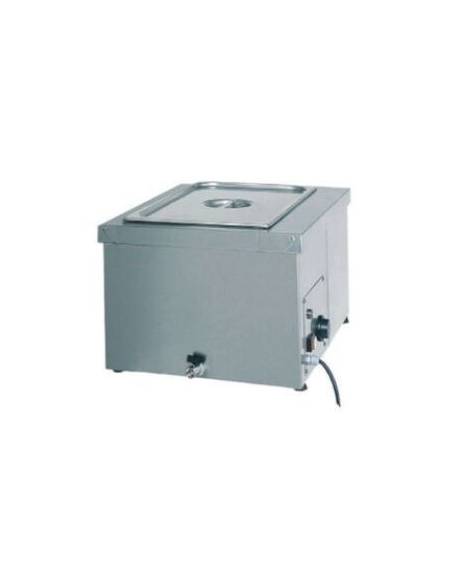 Tavola calda da banco bagnomaria, in acciaio inox AISI 304 - capacità 1x 1/1 GN -  cm 49x60x32 h
