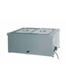 Tavola calda da banco bagnomaria, in acciaio inox AISI 304 - capacità 2x 1/1 GN - cm 78x60x32h