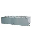 Tavola calda da banco inox bagnomaria - capacità 4x 1/1 GN cm 144x60x32 h
