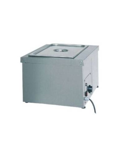 Tavola calda da banco inox con resistenza a secco - capacità 1x 1/1 GN cm 49x60x32h