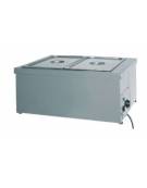 Tavola calda da banco inox con resistenza a secco - capacità 2x 1/1 GN cm 78x60x32 hh