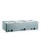 Tavola calda da banco inox bagnomaria - capacità 3x 1/1 GN - potenza 3x1000w - cm 99x54x22h
