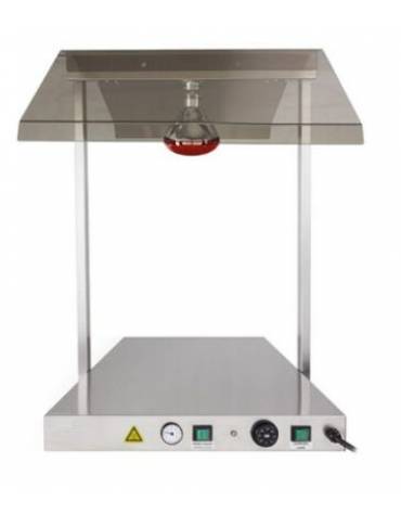 Piano caldo inox con 1 lampada a infrarossi - Dimensioni cm 45x64x80h