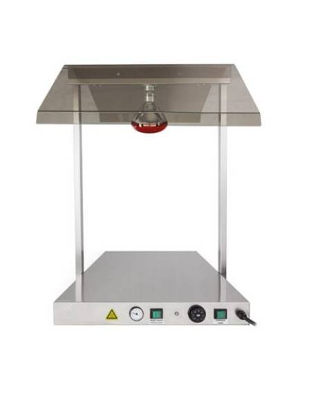 Piano caldo inox con 1 lampada a infrarossi - Dimensioni cm 45x64x80h