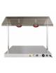 Piano caldo inox con 2 lampade a raggi infrarossi - cm 85x64x80h