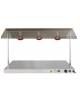 Piano caldo inox con 3 lampade a infrarossi - cm 127x68x80h