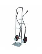 Carrello portacasse - 2 ruote pneumatiche, cerchio acciaio Ø mm 260 - cm 49x130h