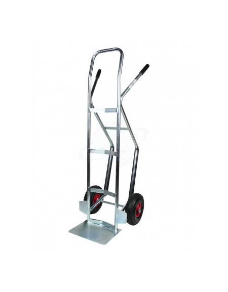 Carrello portacasse - 2 ruote pneumatiche, cerchio acciaio Ø mm 260 - cm 49x130h