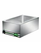 Tavola calda da banco inox bagnomaria - capacità 1x 1/1 GN cm 57x37x22h