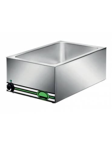 Tavola calda da banco inox bagnomaria - capacità 1x 1/1 GN cm 57x37x22h