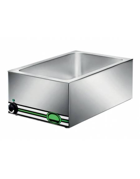 Tavola calda da banco inox bagnomaria - capacità 1x 1/1 GN cm 57x37x22h