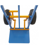Carrello portacasse con scaricafacile - 2 ruote pneumatiche - cerchio in acciaio Ø cm 26 - cm 51x53x125h