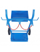 Portabombole biposto con cassetta lt.14 per bombole Ø cm 17 - cm 59x44,5x97h - Pala di carico cm 43x20