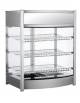 Vetrina riscaldata da banco +30° +90°C con 3 ripiani grigliati - cm 64,5x45x78,5h