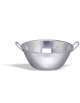 BACINELLA CON FONDO BOMBATO IN ACCIAIO INOX - Diametro cm 50 - Altezza cm 19 - Capacità lt. 25