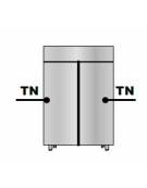 Armadio Combinato Refrigerato GN 2/1 in Acciaio Inox a doppia temperatura (TN + TN) con 2 porte CM 142X80x203H