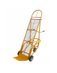 Carrello Portacasse con altezza regolabile con rete di appoggio - Mod. Bicicletta - 3 ruote mm Ø200 - cm 129x49x174h
