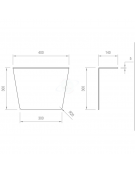 "Bicicletta" portacasse altezza regolabile - 3 ruote elastic con cuscinetti Ø cm 20  - 3 ruote - cm 120x62x170h