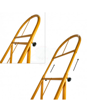 "Bicicletta" portacasse altezza regolabile - 3 ruote elastic con cuscinetti Ø cm 20  - 3 ruote - cm 120x62x170h