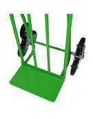 Carrello per trasporto su scale con maniglione 6 ruote gomma industriale su stella rotante Ø cm 15 - cm 62x125h