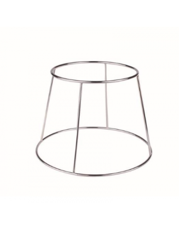 ALZATA PER VASSOIO PER FRUTTI DI MARE ACCIAIO INOX - Diametro mm 300/400 - Altezza mm 200