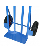 Carrello portasacchi spalla curva, alta portata,  2 ruote pneumatiche cerchio acciaio Ø cm 26 - cm 62x41x113h