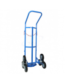 Portabombola monoposto per trasporto su scale 6 ruote su stelle rotanti Ø cm 15 - cm 52x47x120h