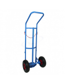 Portabombola monoposto - 2 ruote pneumatiche Ø cm 26 cerchio acciaio - cm 50,5x45x120h