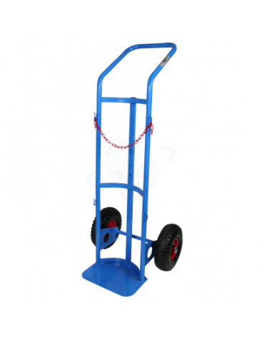 Portabombola monoposto - 2 ruote pneumatiche Ø cm 26 cerchio acciaio - cm 50,5x45x120h