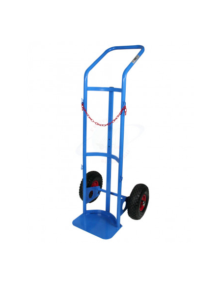 Portabombola monoposto - 2 ruote pneumatiche Ø cm 26 cerchio acciaio - cm 50,5x45x120h