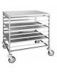 Carrello portateglie in acciaio inox - portata 8 teglie 80x60 oppure 16 teglie 60x40 - cm 72x87x94h
