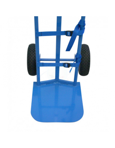 Portabombola ossigeno-terapia monoposto 2 ruote pneumatiche Ø cm 26 - cm 49x60x120h