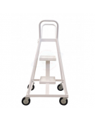 Portabombola 4 ruote gommate lt. 5/7 - 4 ruote gommate Ø cm 10 - cm 46x45x92h