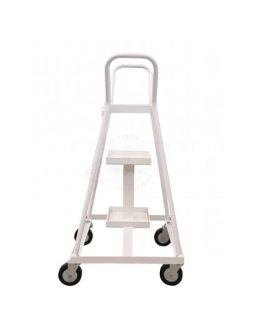 Portabombola 4 ruote gommate lt. 5/7 - 4 ruote gommate Ø cm 10 - cm 46x45x92h