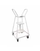 Portabombola 4 ruote gommate lt. 5/7 - 4 ruote gommate Ø cm 10 - cm 46x45x92h