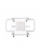 Portabombola 4 ruote gommate lt. 5/7 - 4 ruote gommate Ø cm 10 - cm 46x45x92h