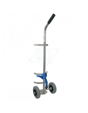 Porta Bombola lt. 5 e 7 in acciaio inox AISI 304 per bombola Ø cm 16 - cm 29x35x110h