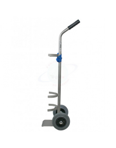 Portabombola lt. 10 e 14 in acciaio Inox per bombola Ø cm 16 - cm 29x35x110h