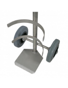 Portabombola lt. 10 e 14 in acciaio Inox per bombola Ø cm 16 - cm 29x35x110h